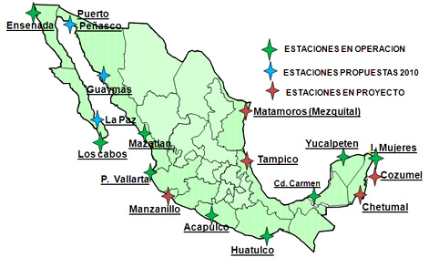 Despliegue de las estaciones propuestas